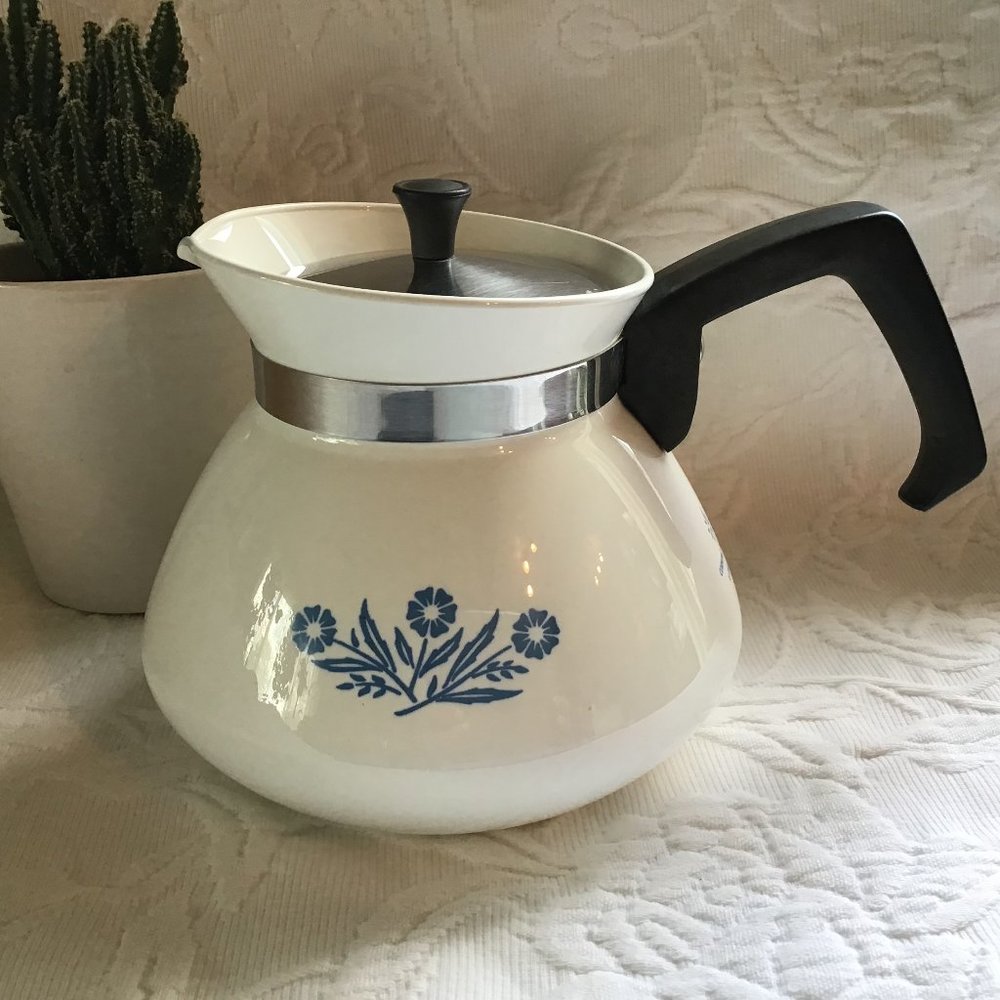 CorningWare Cornflower Stovetop Teapot 6 Cup